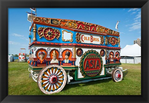 Framed Wisconsin, Circus wagons at Great Circus Parade Print