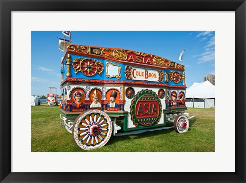 Framed Wisconsin, Circus wagons at Great Circus Parade Print