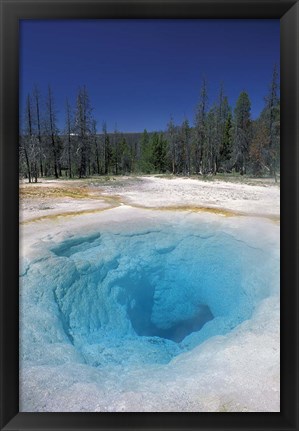 Framed Morning Glory Pool, Yellowstone National Park, Wyoming Print