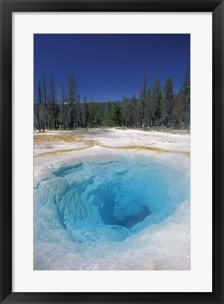 Framed Morning Glory Pool, Yellowstone National Park, Wyoming Print