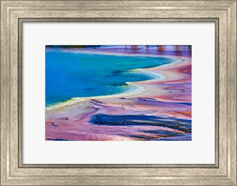 Framed Pattern in Bacterial Mat, Midway Geyser Basin, Yellowstone National Park, Wyoming Print