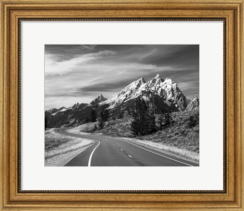 Framed Teton Park Road and Teton Range, Grand Teton National Park, Wyoming Print