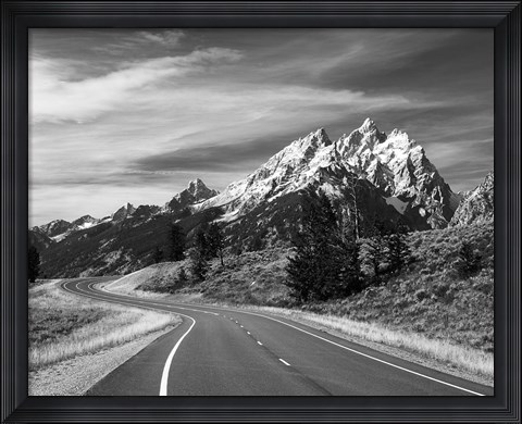 Framed Teton Park Road and Teton Range, Grand Teton National Park, Wyoming Print