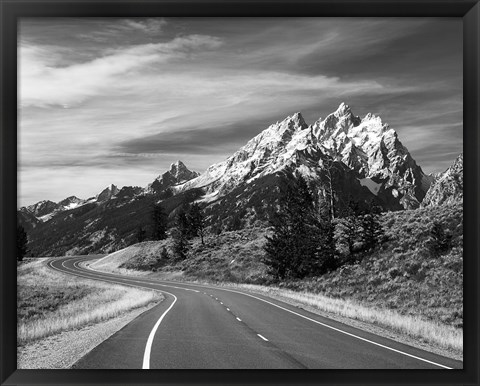 Framed Teton Park Road and Teton Range, Grand Teton National Park, Wyoming Print