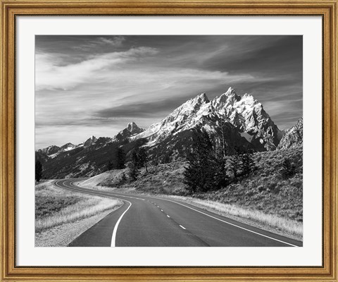 Framed Teton Park Road and Teton Range, Grand Teton National Park, Wyoming Print