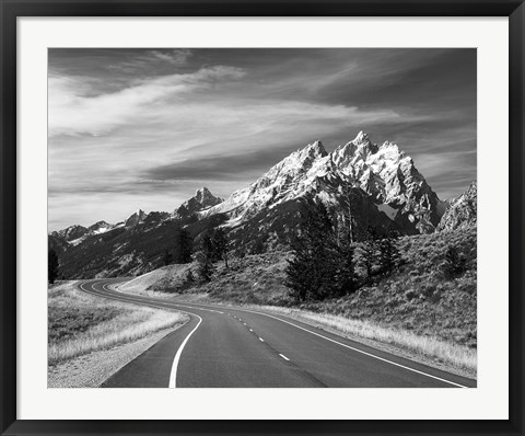 Framed Teton Park Road and Teton Range, Grand Teton National Park, Wyoming Print