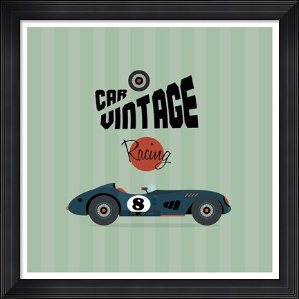 Framed Vintage Racing 1 Print
