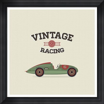 Framed Vintage Racing 3 Print