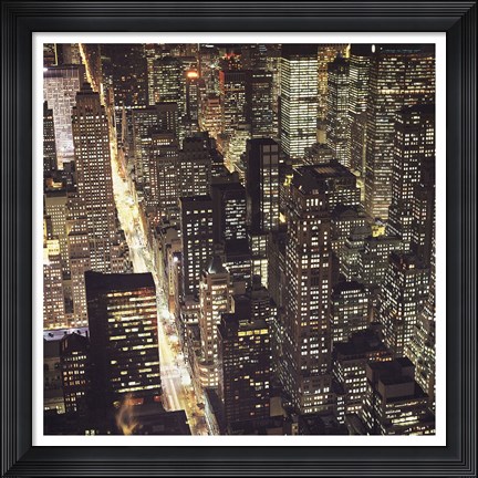 Framed City Lights Print