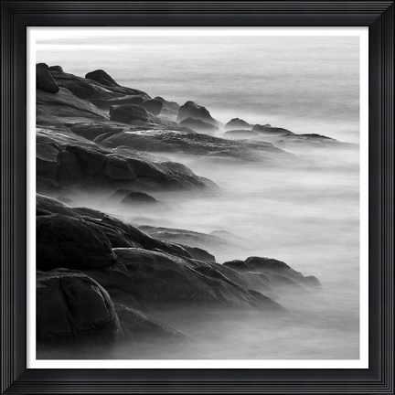 Framed Rocks in Mist 1 Print