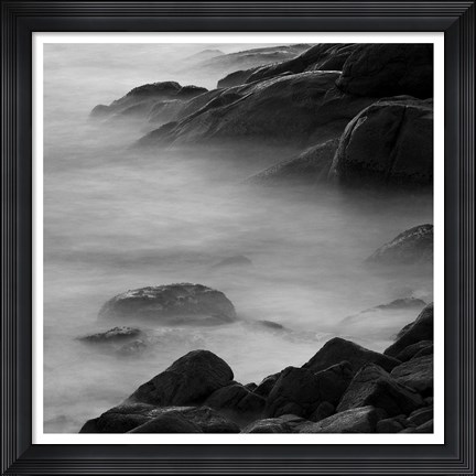 Framed Rocks in Mist 2 Print