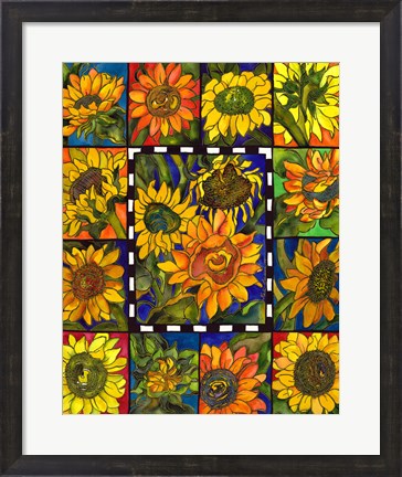 Framed Sunflower Mania Print
