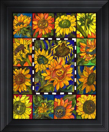 Framed Sunflower Mania Print