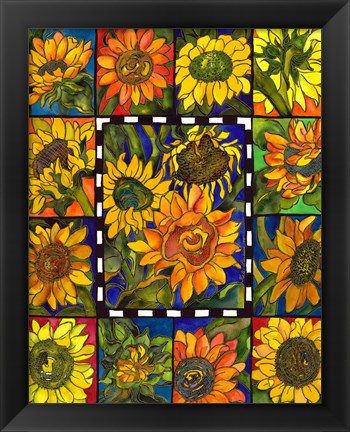 Framed Sunflower Mania Print