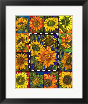 Framed Sunflower Mania Print