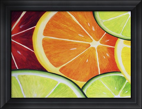 Framed Sliced Orange Print