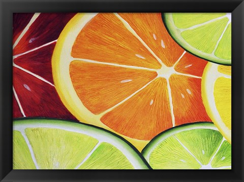 Framed Sliced Orange Print