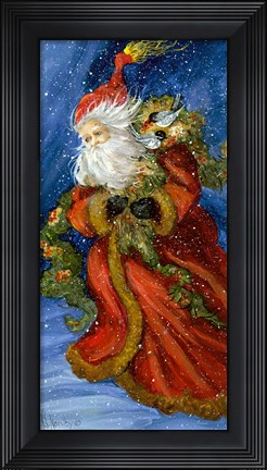 Framed Old World Santa Print