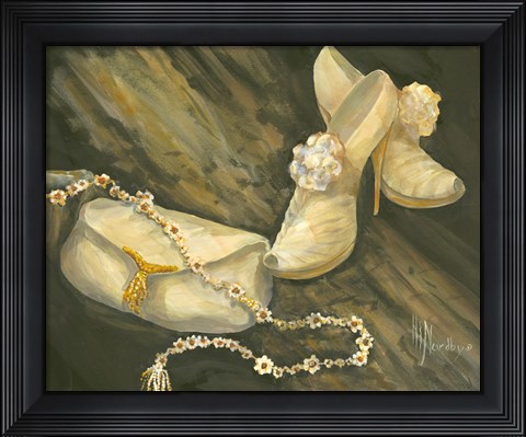 Framed Purse and Shoes Print