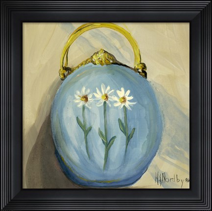 Framed Purse Blue Print