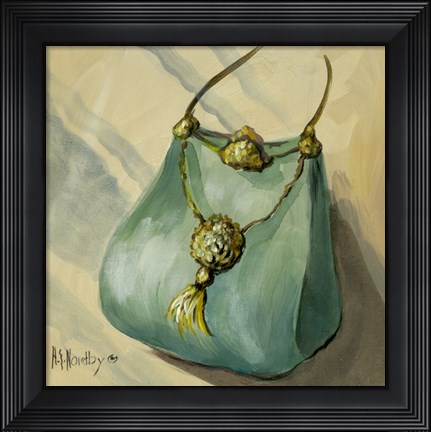 Framed Purse Green Print