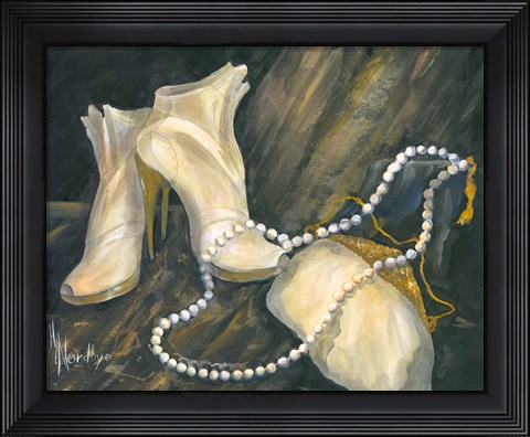 Framed Shoes and Necklace Print