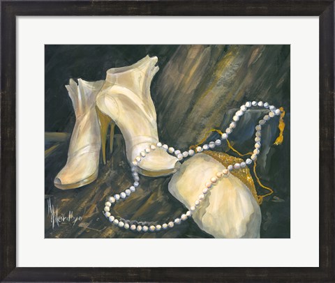 Framed Shoes and Necklace Print