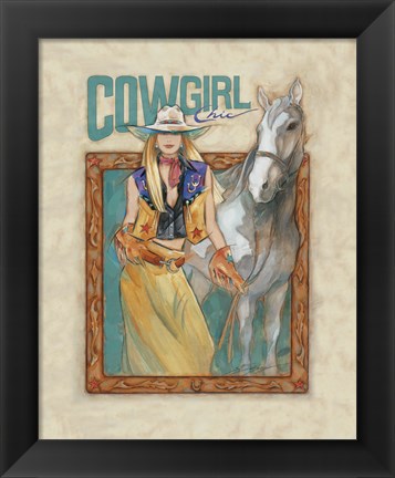 Framed Cowgirl Chic Print