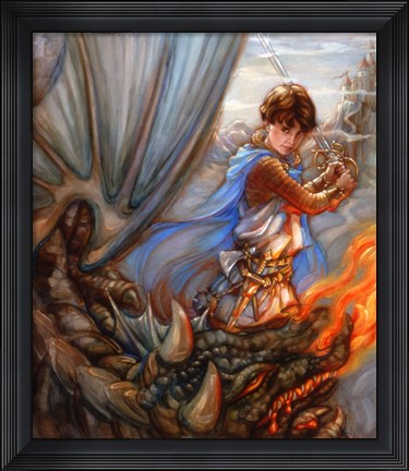 Framed Dragon Fighter Print