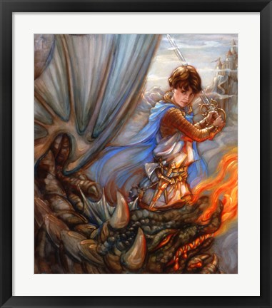 Framed Dragon Fighter Print