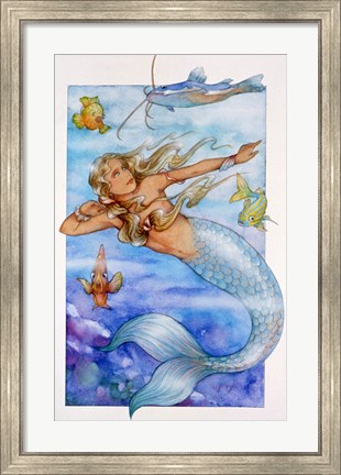 Framed Mermaid 2 Print