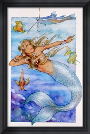 Framed Mermaid 2 Print