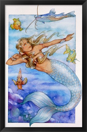 Framed Mermaid 2 Print
