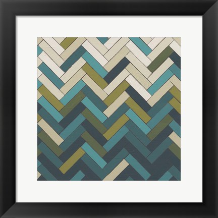 Framed Parquet Prism I Print