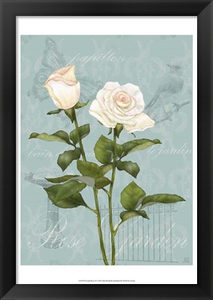 Framed Cream Rose II Print