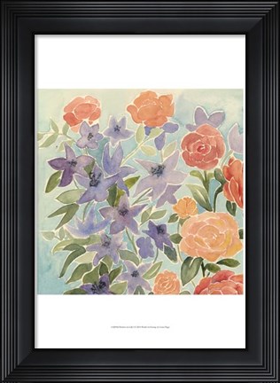 Framed Flowers for Lilly I Print