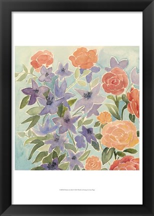 Framed Flowers for Lilly I Print