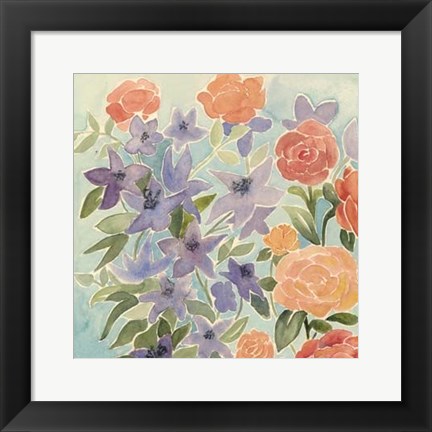 Framed Flowers for Lilly I Print