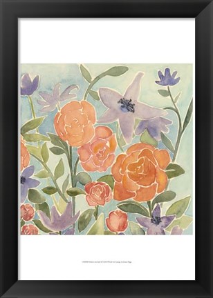 Framed Flowers for Lilly II Print