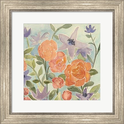 Framed Flowers for Lilly II Print