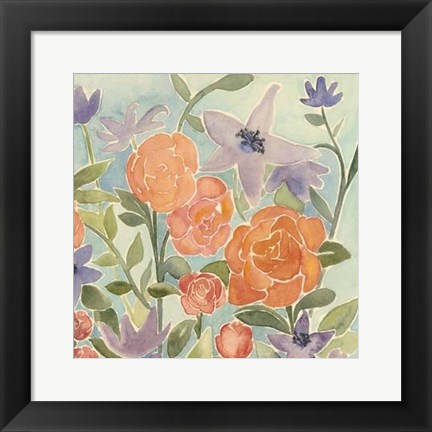Framed Flowers for Lilly II Print