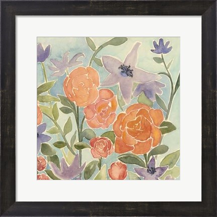 Framed Flowers for Lilly II Print