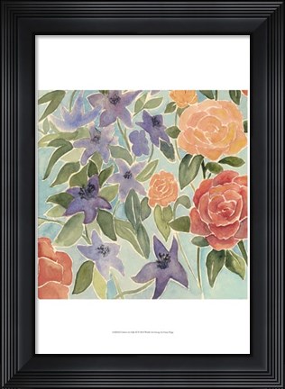 Framed Flowers for Lilly III Print