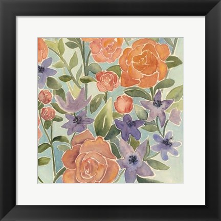 Framed Flowers for Lilly IV Print