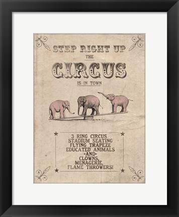 Framed Vintage Circus I Print