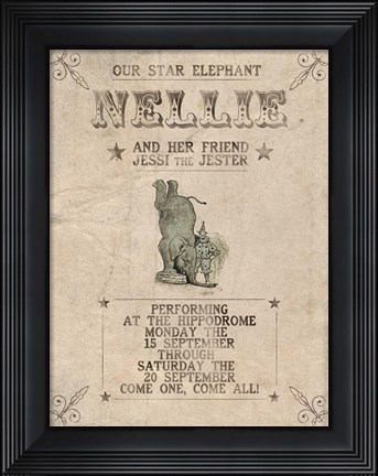 Framed Vintage Circus II Print