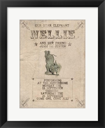 Framed Vintage Circus II Print