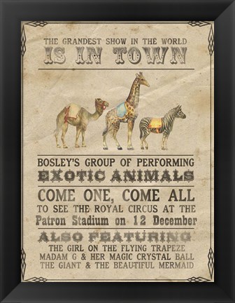 Framed Vintage Circus III Print