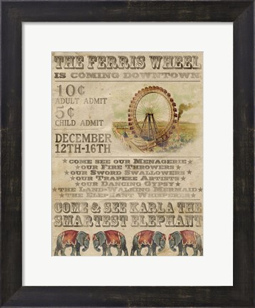 Framed Vintage Circus IV Print