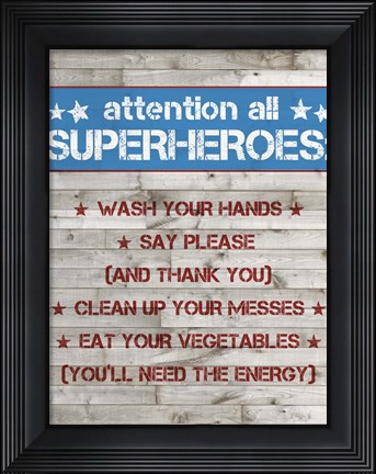 Framed Little Hero IV Print